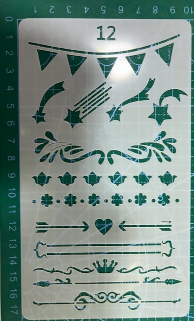 Mini Stencil 12C Flag